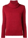 Blugirl Roll-neck Fitted Sweater - Red