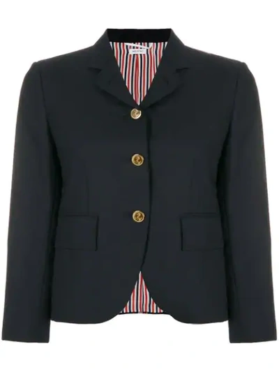 Thom Browne Engineered Stripe Wool Sport Coat In Blue