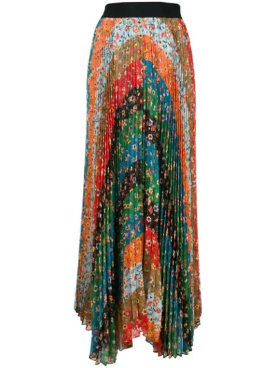 Alice And Olivia Alice+olivia Graphic Pleated Maxi Skirt - Multicolour In Summer Floral