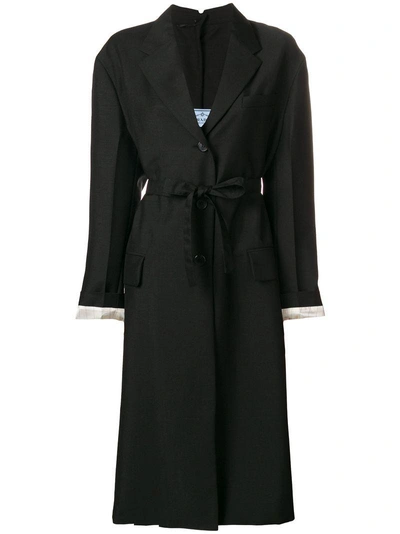 Prada Single-breasted Overcoat - Black