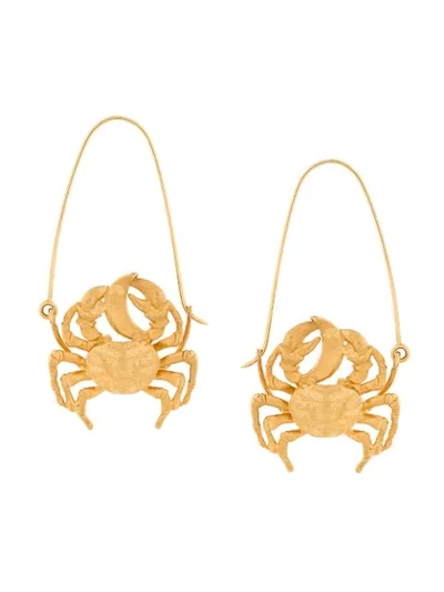 Givenchy Hanging Crab Earrings In Metallic