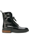 Tod's High Ankle Lace Up Boots  In Nero