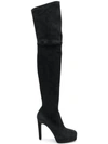 Casadei Over-the-knee Platform Boots In Black