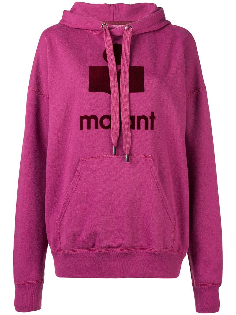 Etoile Isabel Marant Mansel Hoodie In Pink & Purple | ModeSens