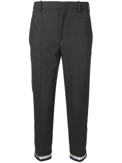 Neil Barrett Zip-detail Trousers In Grey