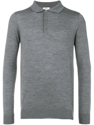 Closed Longsleeved Polo Shirt - Grey