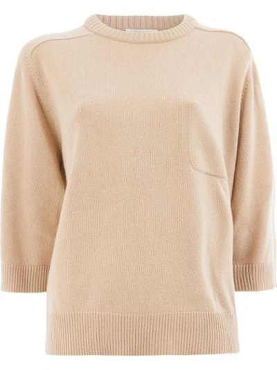 Chloé Short-sleeve Shift Sweater - Brown