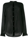 Forte Forte Band Collar Blouse In Black