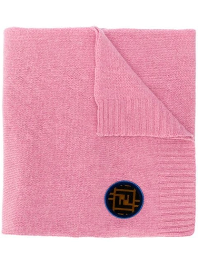 Fendi Logo Patch Scarf - Pink