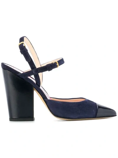 Thom Browne 'd'orsay' Slingback-mules In Blue