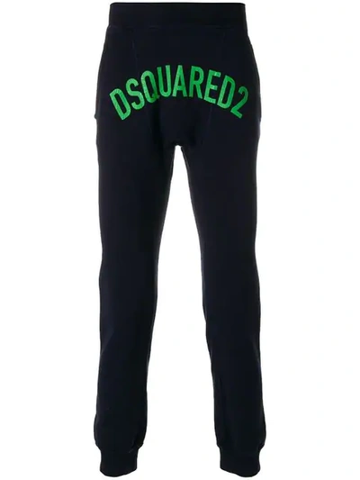 Dsquared2 Logo Printed Joggers In Blue