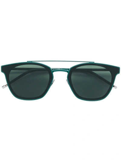 Saint Laurent Eyewear Sl28 Sunglasses - Green In Green