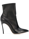 Casadei Blade 120mm Ankle Boots In Black