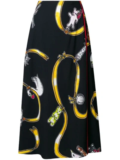 Marni X Frank Navin Printed Maxi Skirt - Black