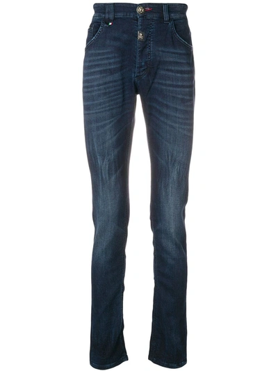 Philipp Plein Slim Fit Jeans In Blue