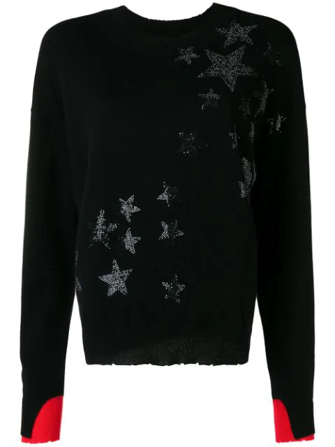 Zadig & Voltaire Gaby Cashmere Embellished Star Pullover Sweater In ...