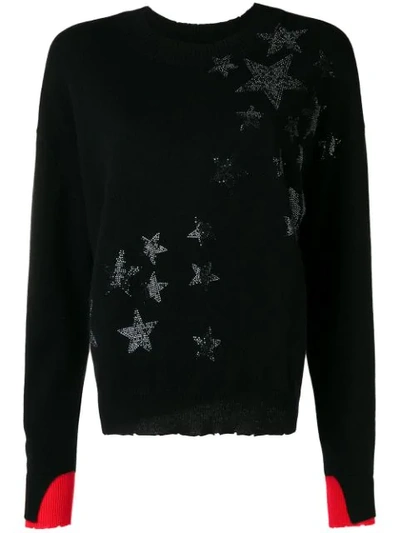 Zadig & Voltaire Gaby Cashmere Embellished Star Pullover Sweater In Black