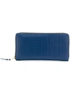 Comme Des Garçons Brick Line Wallet In Blue