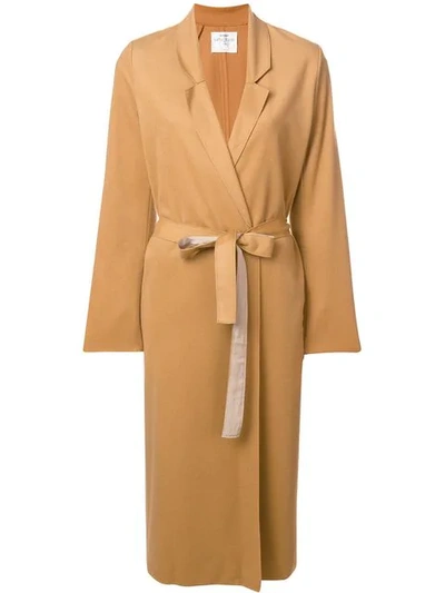 Forte Forte Belted Coat In Brown