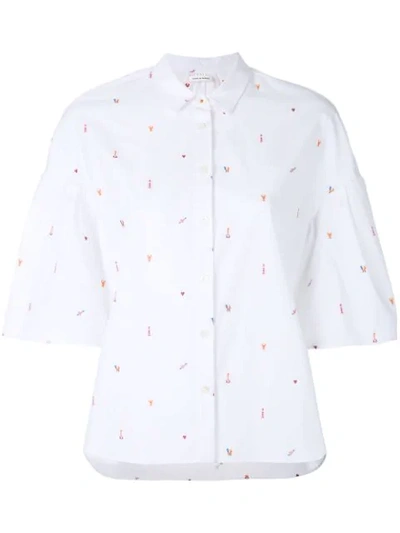 Chinti & Parker Fluted Sleeves Shirt - White