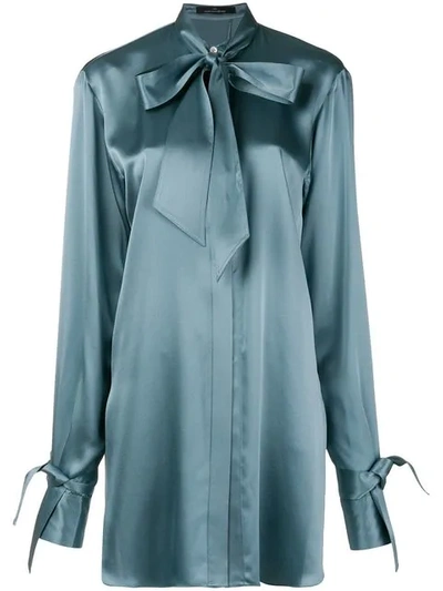 Rokh Cuff-tied Shift Blouse - Blue