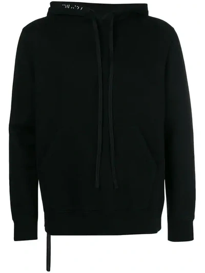 Ben Taverniti Unravel Project Brushed Hooded Sweatshirt In Black
