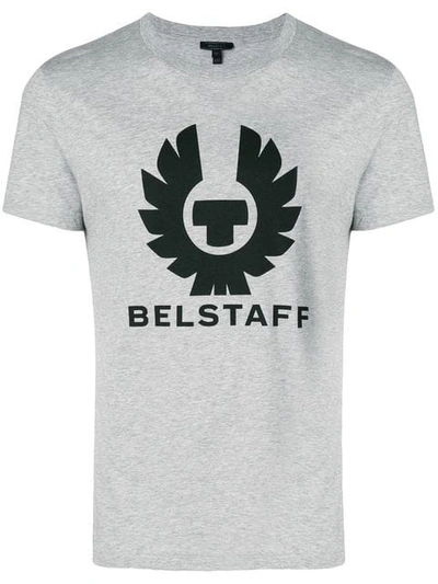 Belstaff Logo Print T In Grey