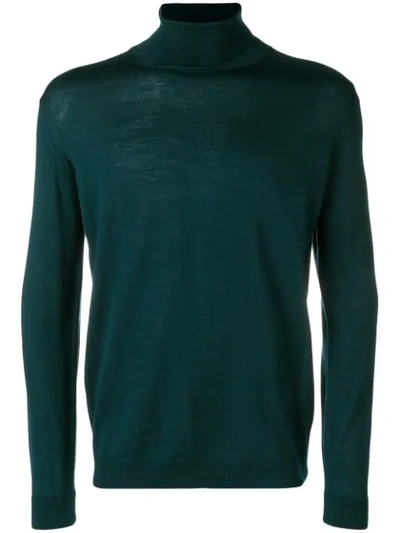 Roberto Collina Roll-neck Sweater In Green