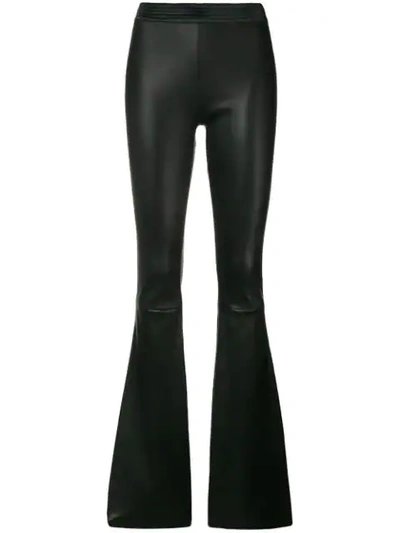 Drome Leather Flared Trousers In Black