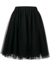 P.a.r.o.s.h . Tulle Pleated Skirt - Black