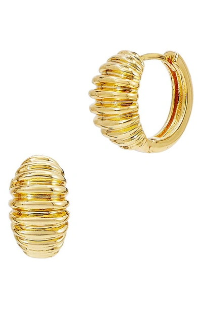 Savvy Cie Jewels Graham Huggie Hoop Earrings In Gold