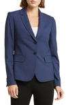 Theory Carissa Good Wool Blazer In Sea Blue