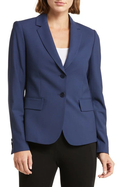 Theory Carissa Good Wool Blazer In Sea Blue