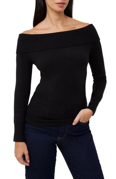 French Connection Baby Soft Off The Shoulder Jumper In Black