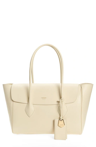 Ferragamo Large Classic Leather Tote In White