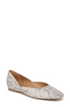 Naturalizer Cody Skimmer Flat In White Multi Snake Embossed Leather