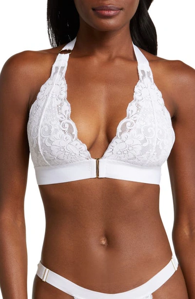 Hah Groupie Lace Bralette In Blanc