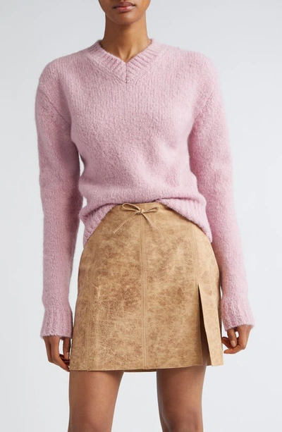 Paloma Wool Baby Intarsia V-neck Sweater In Pink