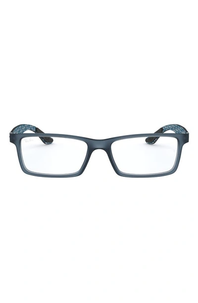 Ray Ban Unisex 53mm Rimless Optical Glasses In Blue