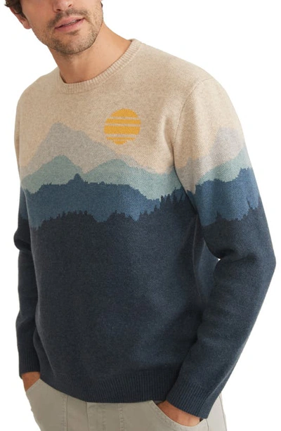 Marine Layer Archive Palpana Jumper In Oatmeal Blue Alps