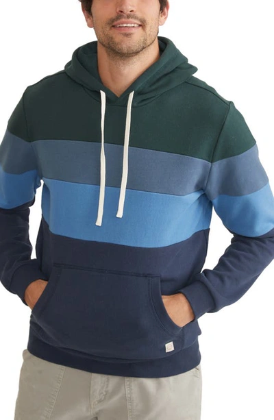 Marine Layer Archive Colorblock Hoodie In Blue