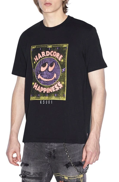 Ksubi Hardcore Kash Graphic T-shirt In Black