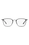 Ray Ban 51mm Square Optical Glasses In Gunmetal