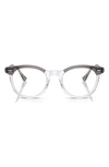 Ray Ban 51mm Square Optical Glasses In Dark Grey