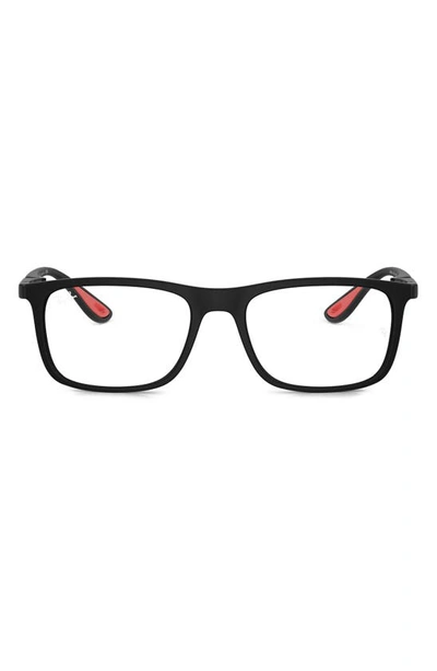 Ray Ban 54mm Square Optical Glasses In Matte Black