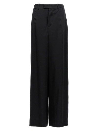 Saint Laurent Satin Crêpe Trousers In Black