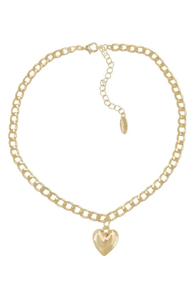 Ettika Heart Chain Necklace In Gold