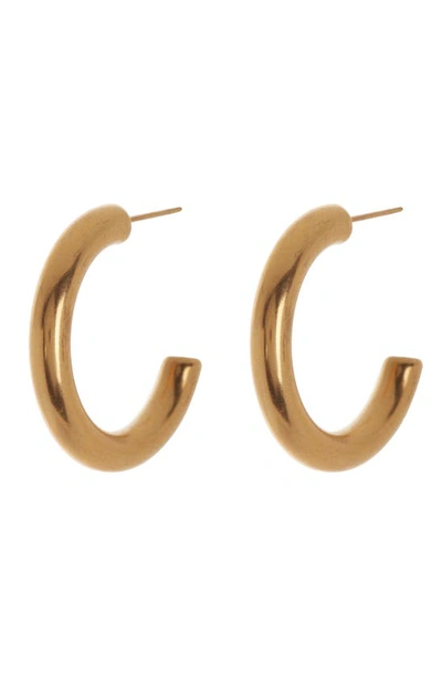 Nordstrom Rack Angled Edge Hoop Earrings In Gold