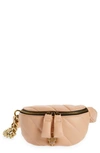 Kurt Geiger Small Soho Leather Belt Bag In Light/ Pastel Pink