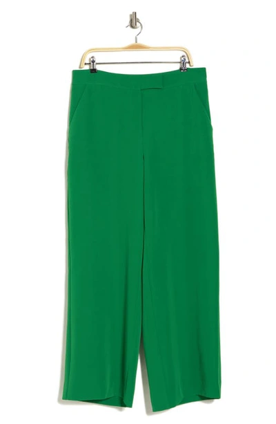 By Design Senia Flat Front Pants In Abundant Green